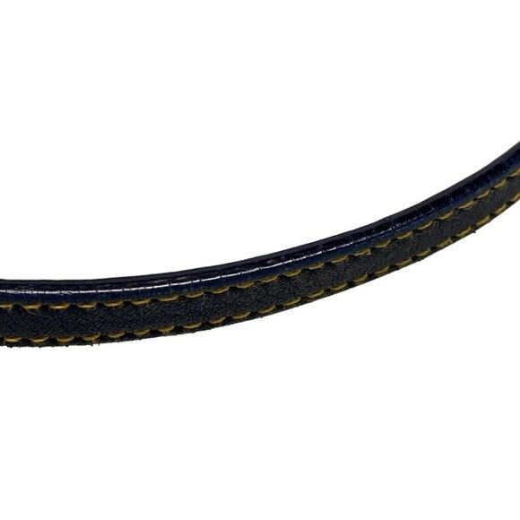 Auth DIOR/ChristianDior Saddle Pouch - Navy Cream Jacquard Leather Handbag - Picture 7 of 16